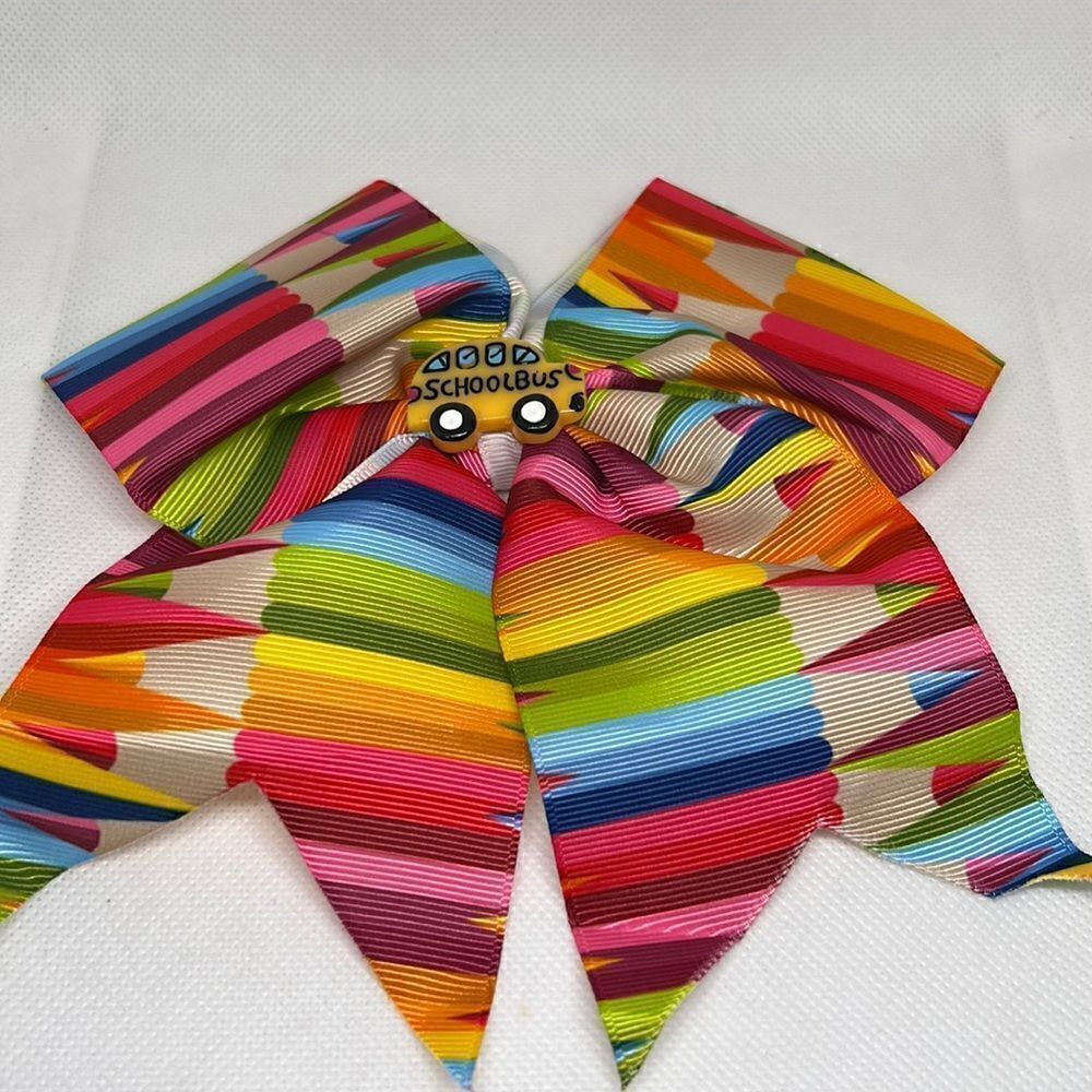 New Large Back to School Girls Hair Bow